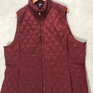 Lands' End Quilted Puffer Vest Sleeveless‎ Padded Outerwear XXL